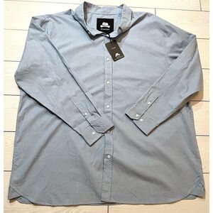 Winston NWT men's blue long sleeve button‎ up size 2XL 100% Cotton